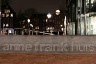 FILE PHOTO: View of the entrance of the Anne Frank House museum in Amsterdam