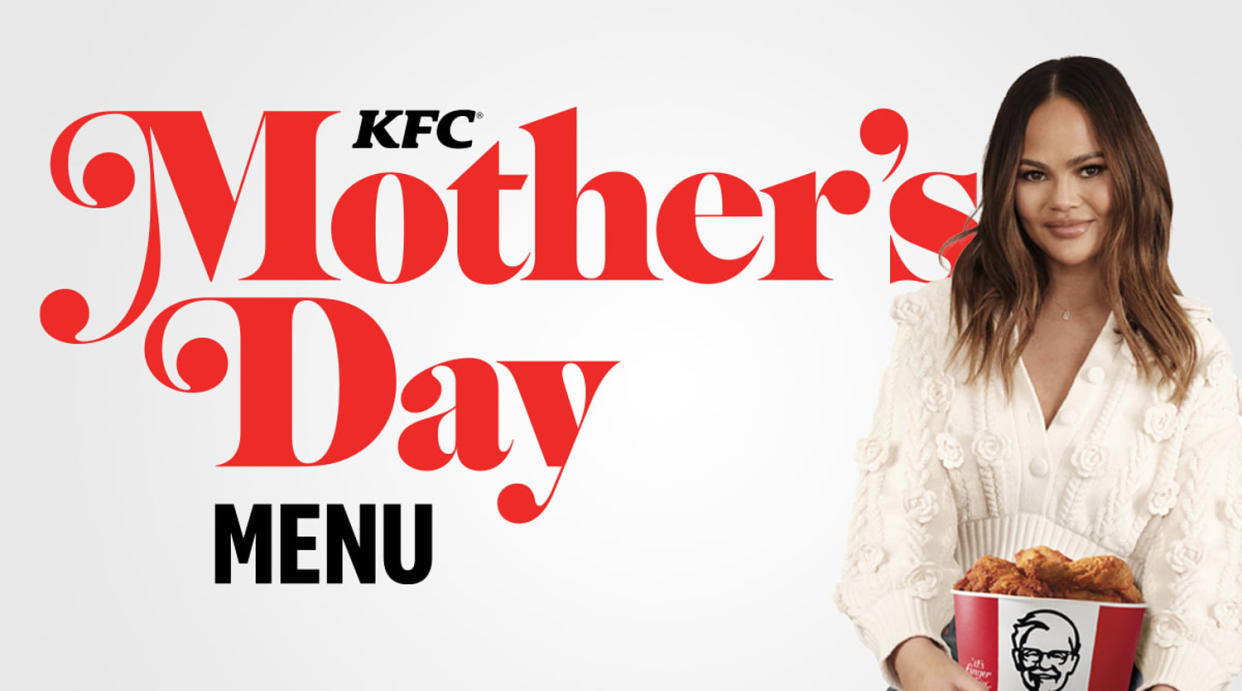 KFC is partnering with Chrissy Tiegen for a Mother's Day menu. (KFC)