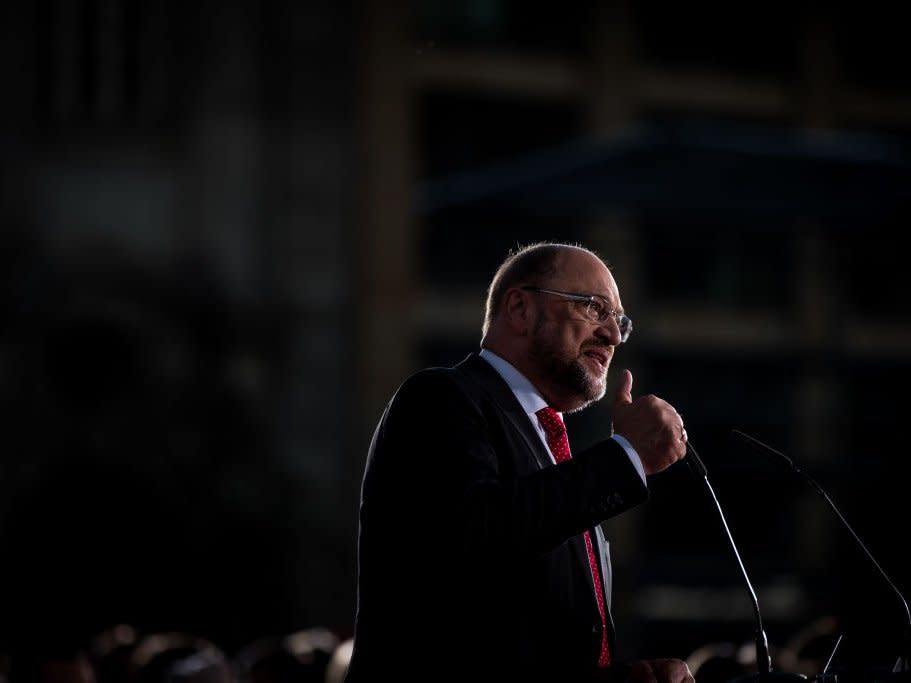 SPD-Chef Martin Schulz blickt mit seiner Partei ungewissen Zeiten entgegen