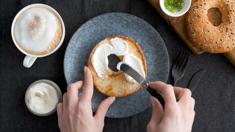 Bagel with cream cheese