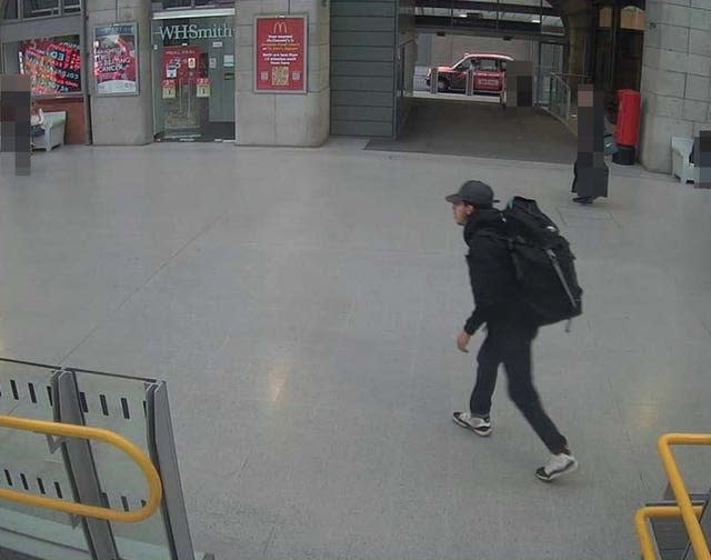 Salman Abedi at Manchester Victoria rail station