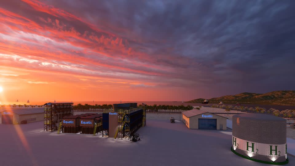 View of Equatic's factory.  It will eliminate just under 4,000 metric tons of carbon dioxide per year and aims to increase this figure to 100,000 metric tons per year by the end of 2026.  -Equatic