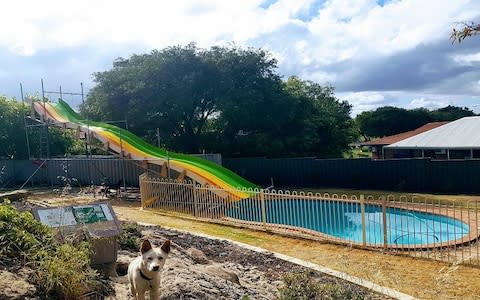 Luke Newton: Perth man in trouble over back garden water slide  - Credit: Luke Goose Newton / Provided