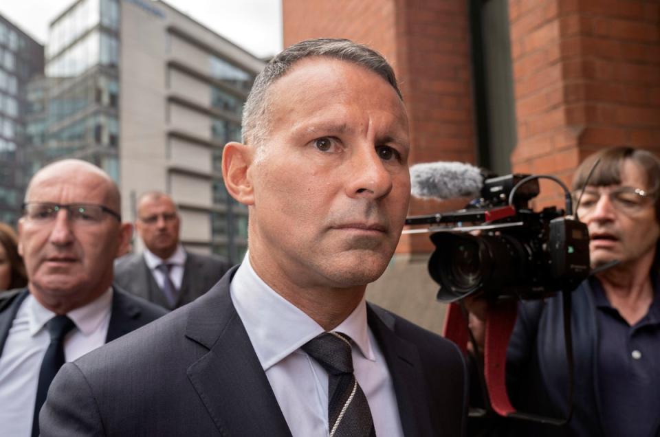 Ryan Giggs arrives at court Minshull Street Crown Court in Manchester (PA)