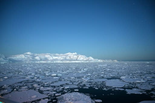 Glaciers are pictured in Antarctica's Chiriguano Bay in November 2019