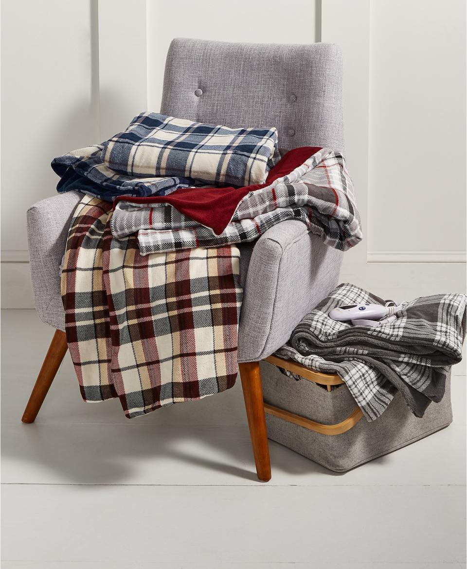 Biddeford Heated Electric Plush Throw. (Photo: Macy’s)