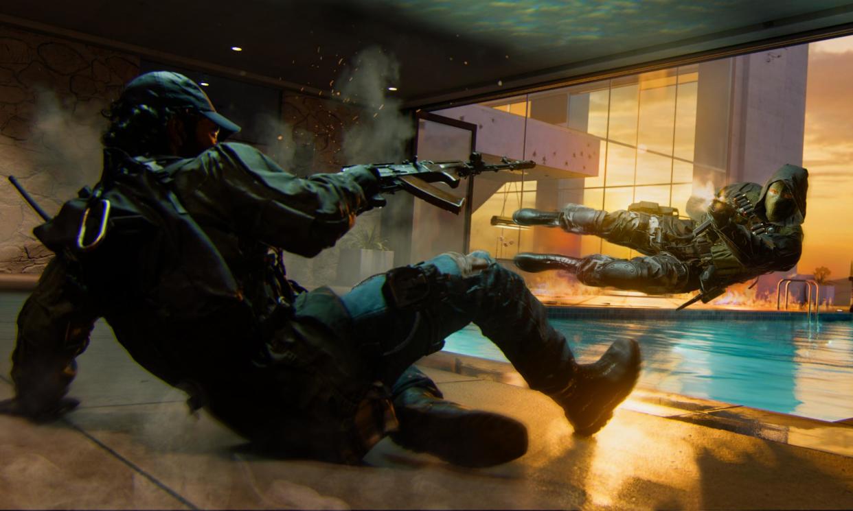 <span>Balletic and bloody … multiplayer omni-movement in Call of Duty: Black Ops 6.</span><span>Photograph: Microsoft</span>