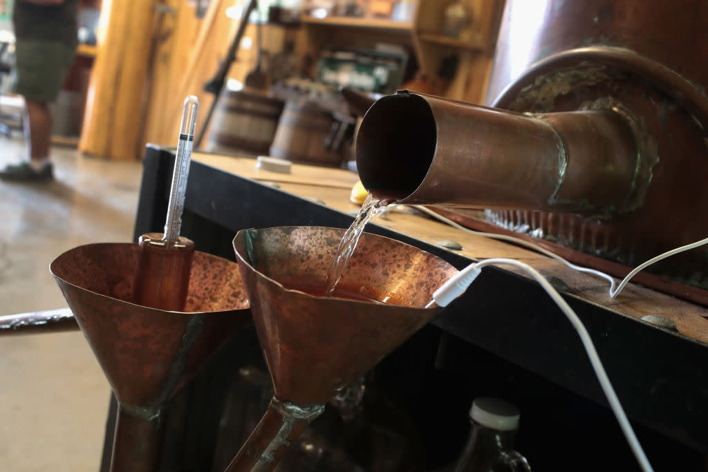 Distilled whiskey in Kentucky