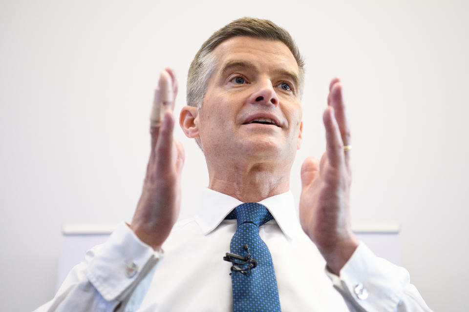 LONDON, ENGLAND - JUNE 11: Mark Harper MP formally launches his bid to become the new leader of the Conservative Party and Prime Minister of the United Kingdom, on June 11, 2019 in London, England. (Photo by Leon Neal/Getty Images)