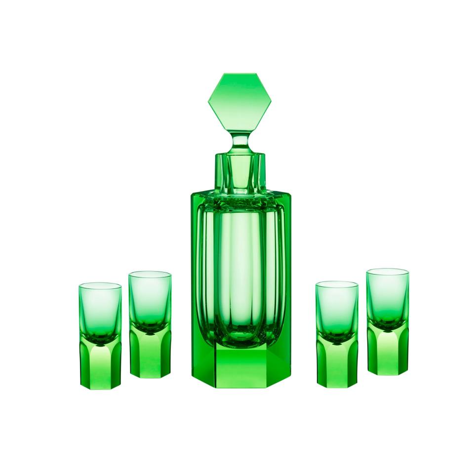 <p><a href="https://www.asprey.com/us/en/product.html/hexagonal-liqueur-set-peridot.html" rel="nofollow noopener" target="_blank" data-ylk="slk:Shop Now;elm:context_link;itc:0;sec:content-canvas" class="link ">Shop Now</a></p><p>Hexagonal Liqueur Set, Peridot</p><p>asprey.com</p><p>$1950.00</p>