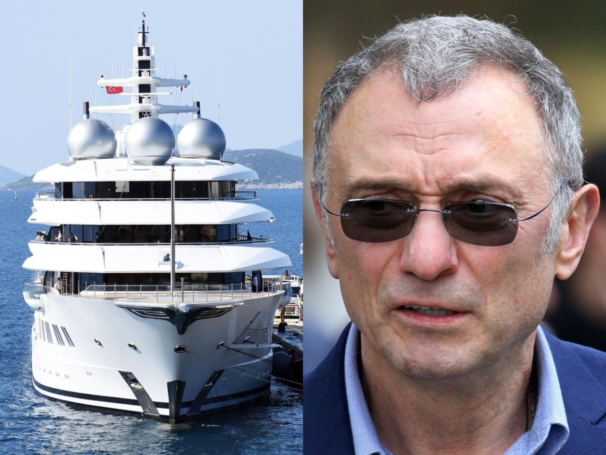 The yacht Amadea; the Russian oligarch Suleyman Kerimov