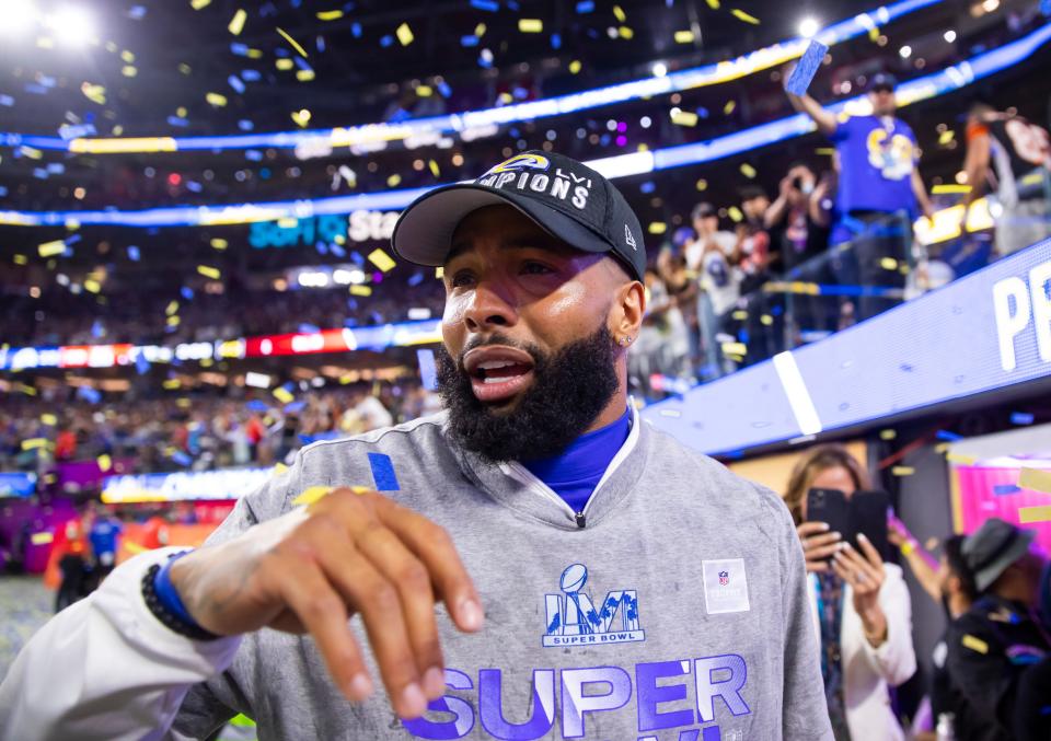 Odell Beckham Jr. missed an entire season after suffering an ACL injury in the Los Angeles Rams' Super Bowl 56 win.