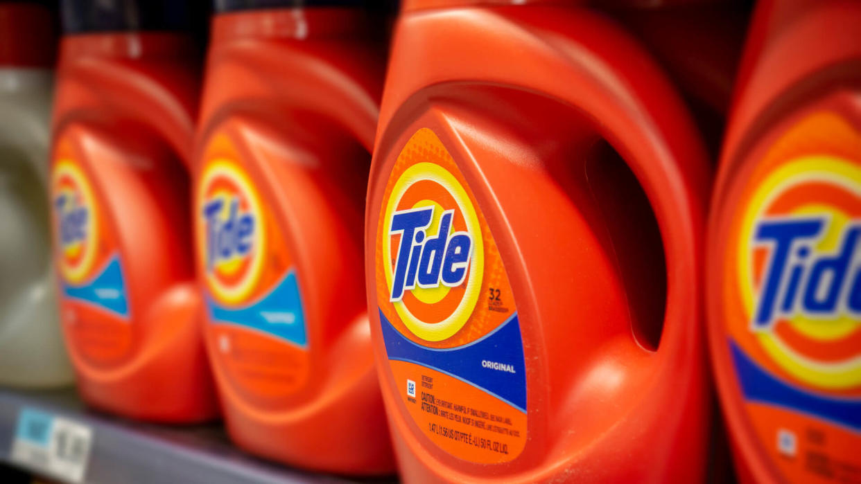 New York NY/USA-January 22, 2019 Bottles of Procter & Gamble's Tide detergent in a supermarket in New York - Image.