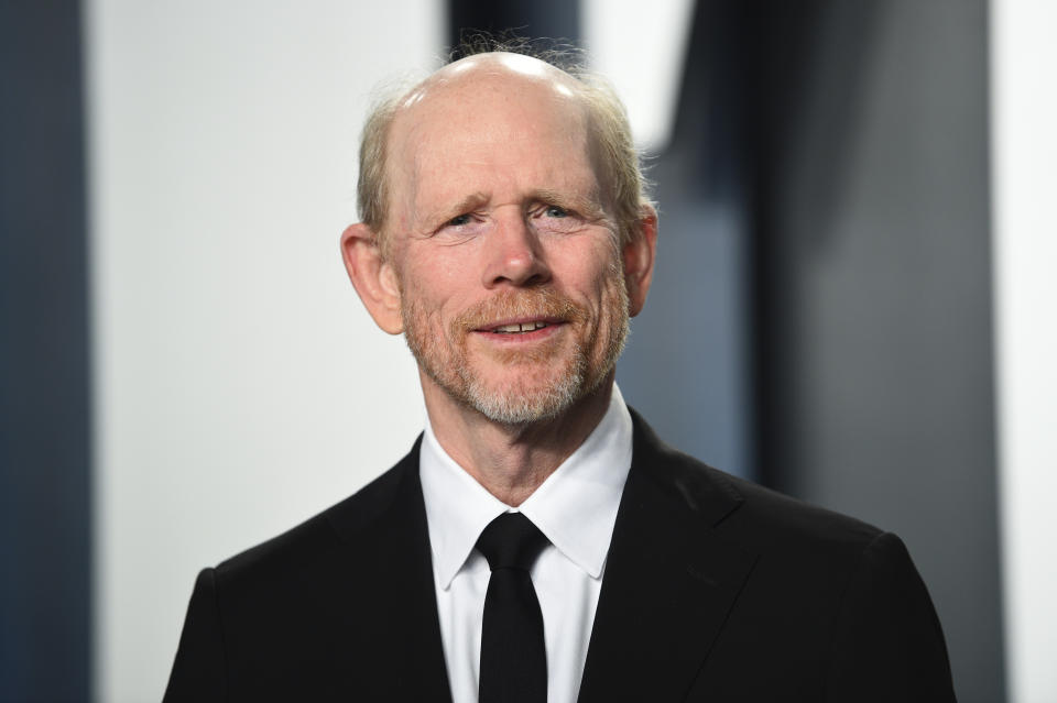 Ron Howard arrives at the Vanity Fair Oscar Party on Sunday, Feb. 9, 2020, in Beverly Hills, Calif. (Photo by Evan Agostini/Invision/AP)