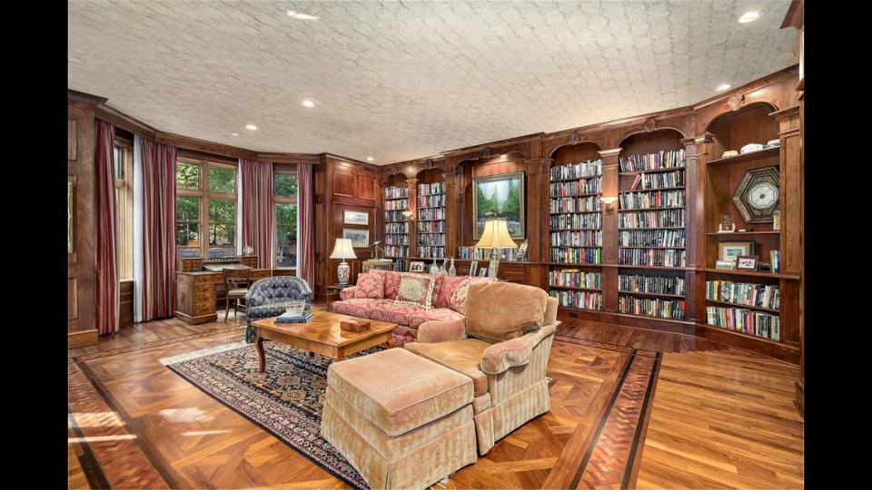 One of Jim Hefley’s favorite rooms is the 2,500-book Renaissance-style library. “I love reading in there,” he said.