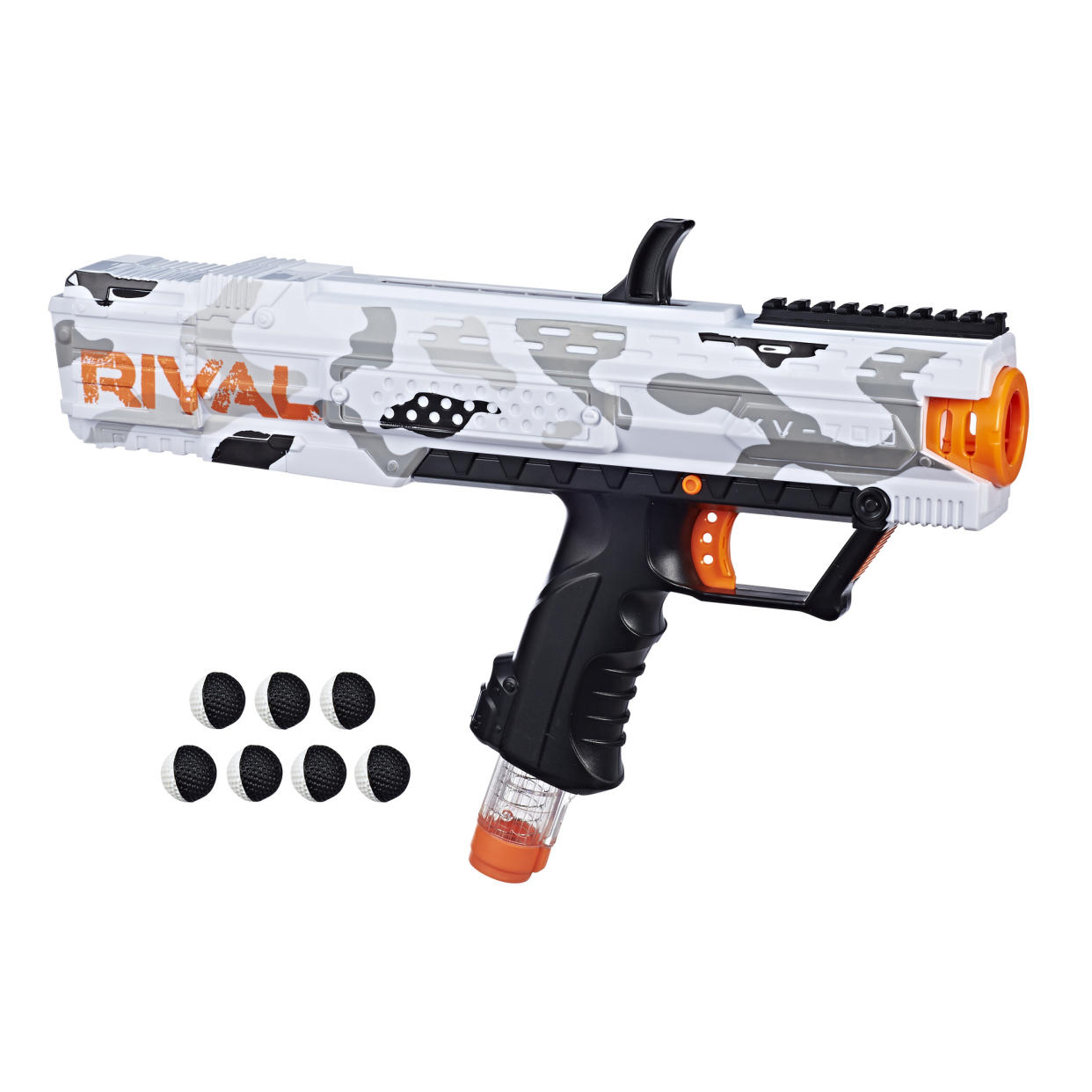 The<a href="https://www.walmart.com/ip/Nerf-Rival-Camo-Series-Apollo-XV-700/345658035?sourceid=dsn_ov_c7a9cf6d-5a31-4f27-b686-aa5ce3690d5e&veh=dsn&wmlspartner=dsn_ov_c7a9cf6d-5a31-4f27-b686-aa5ce3690d5e&cn=FY19-Holiday-449304-ABTS--Q4_aw_hw_dsn_dis_ov_xcat" rel="nofollow noopener" target="_blank" data-ylk="slk:Nerf Rival Camo Series Apollo XV-700;elm:context_link;itc:0;sec:content-canvas" class="link "> Nerf Rival Camo Series Apollo XV-700</a> is a top toy for the 2018 holiday season. (Photo: Walmart)