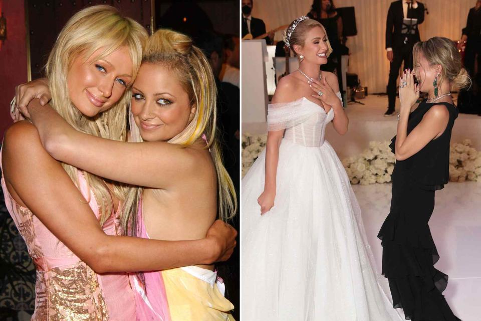 <p>J. Vespa/WireImage ; Todd Williamson/Peacock/NBCU Photo Bank via Getty</p> Left: Paris Hilton and Nicole Richie. Right: Paris Hilton and Nicole Richie on 