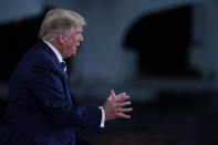 President Donald Trump speaks during an NBC News Town Hall, at Perez Art Museum Miami, Thursday, Oct. 15, 2020, in Miami. (AP Photo/Evan Vucci)