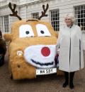 <p>During a Christmas-themed event at Clarence House, Camilla posed with a car made to look like a reindeer.</p>