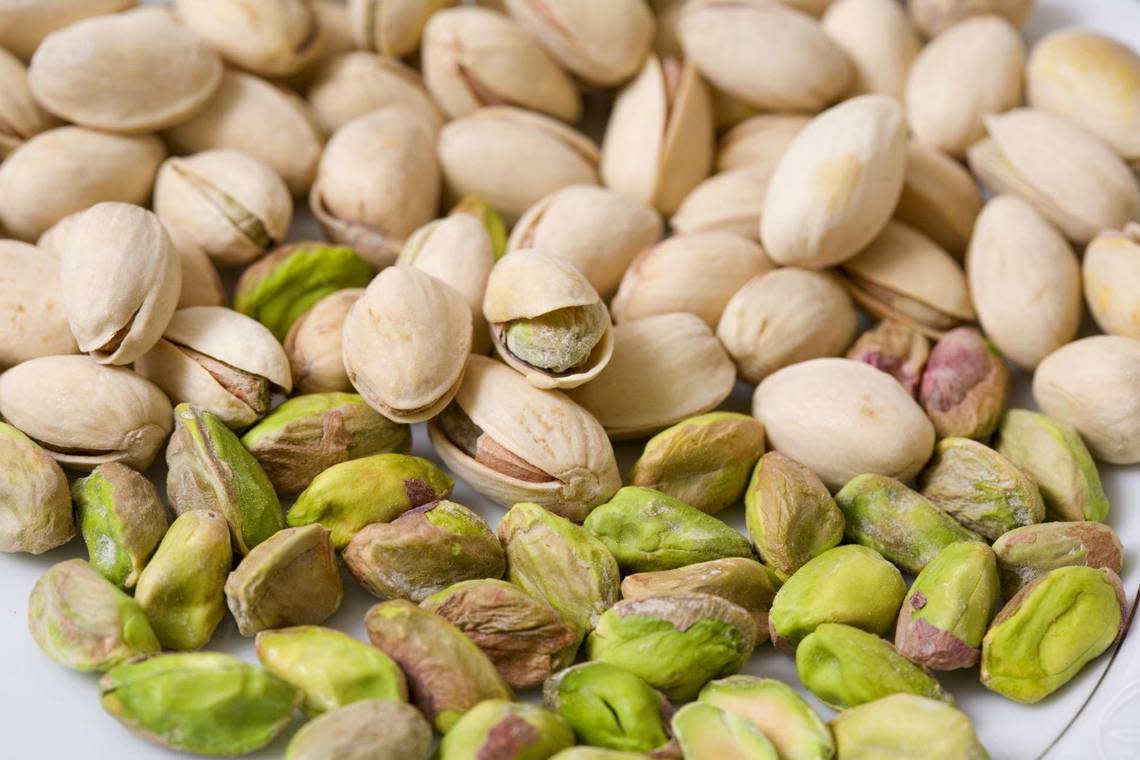 Pistachios are low in calories, have protein and fiber and are an excellent source of potassium and vitamin B6. 