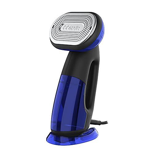 <p><strong>Conair</strong></p><p>amazon.com</p><p><strong>$79.99</strong></p><p><a href="https://www.amazon.com/dp/B0935BS6DZ?tag=syn-yahoo-20&ascsubtag=%5Bartid%7C10055.g.1988%5Bsrc%7Cyahoo-us" rel="nofollow noopener" target="_blank" data-ylk="slk:Shop Now;elm:context_link;itc:0;sec:content-canvas" class="link ">Shop Now</a></p><p> This powerful garment steamer <strong>features a wide plate that doubles as an iron</strong>, <strong>dry or with steam, giving you more bang for your buck. </strong>It also features four steam settings to accommodate different fabrics from delicates to more stubborn textiles. During testing, we were able to restore a wrinkled duvet cover right on the bed. We love that it can be used vertically and horizontally without dripping and combines the benefits of an iron and a steamer. According to the brand, the 8.5-ounce water tank provides 10 minutes of continuous steam and heats up in under 10 seconds which were all supported in our testing. It's 8.50 x 6.13 x 13.63 inches, so you'll likely not travel with it but it's great for home use. In fact, it was a winner in our <a href="https://www.goodhousekeeping.com/home/cleaning/a37261529/cleaning-awards-2021/" rel="nofollow noopener" target="_blank" data-ylk="slk:2021 Good Housekeeping Cleaning Awards.;elm:context_link;itc:0;sec:content-canvas" class="link ">2021 Good Housekeeping Cleaning Awards. </a></p>