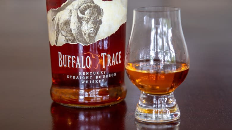 Glass of Buffalo Trace Bourbon