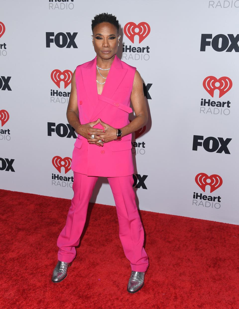 Billy Porter walking the red carpet at the 2022 iHeartRadio Music Awards in Los Angeles.