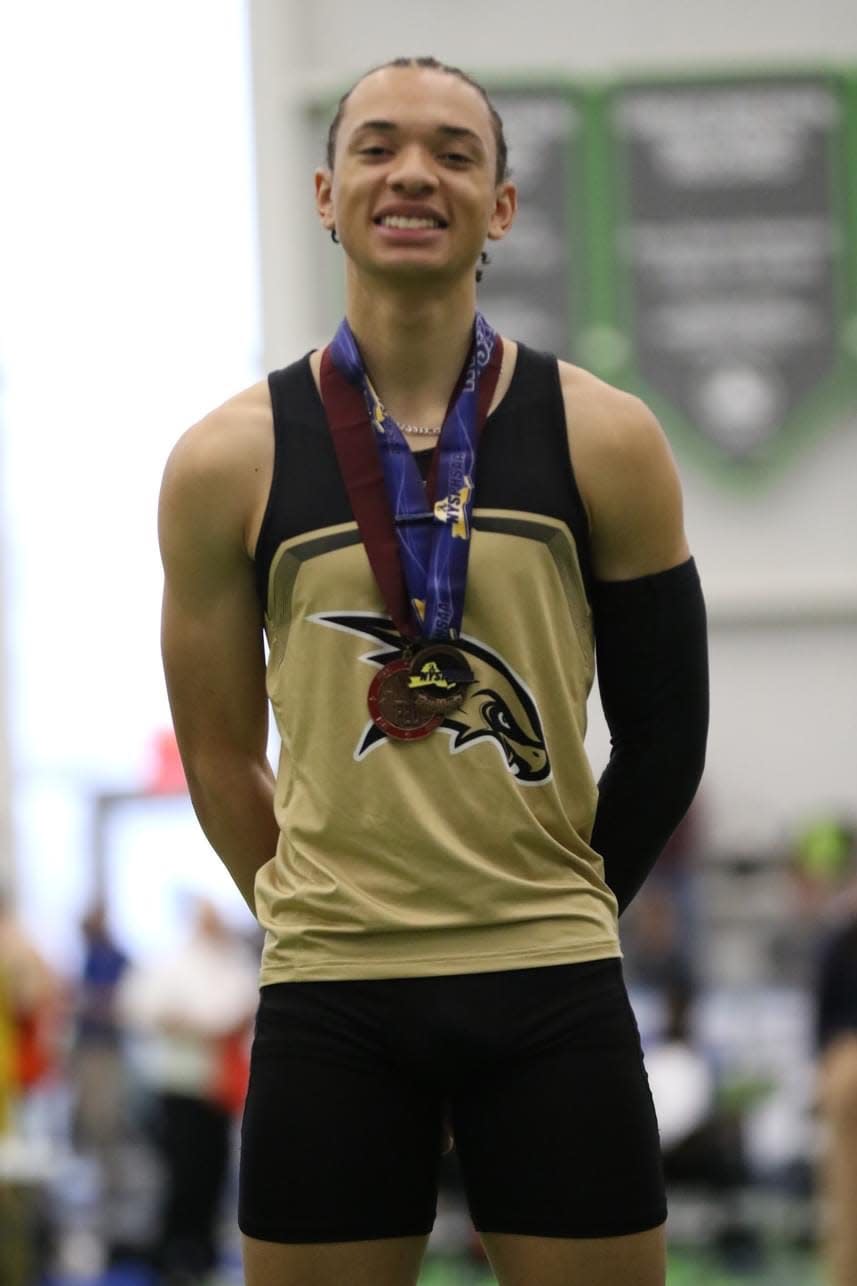 Zuri Ruffin of the Corning-Painted Post boys indoor track & field team.