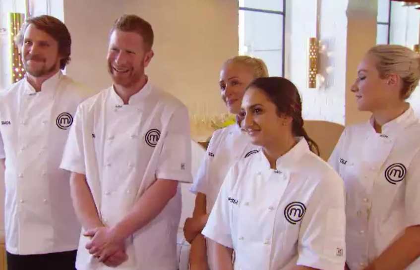 Tim became emotional when the contestants cooked in George's flagship restaurant The Press Club on its last day of service. Photo: Channel 10 