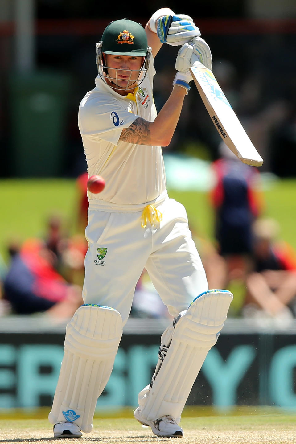 Michael Clarke of Australia bats during day one of the First Test match between South Africa and Australia on February 12, 2014 in Centurion, South Africa. (Photo by Morne de Klerk/Getty Images)