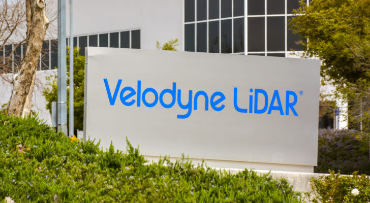 Image of the Velodyne Lidar (VLDR) sign outside the company's headquarters.