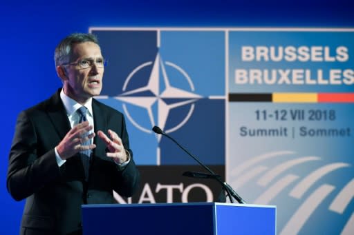 NATO Secretary General Jens Stoltenberg announces that seven European countries will meet the two percent of GDP defence spending target this year