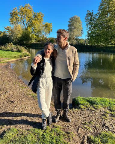 <p>George Russell Instagram</p> George Russell and his girlfriend Carmen Montero Mundt.