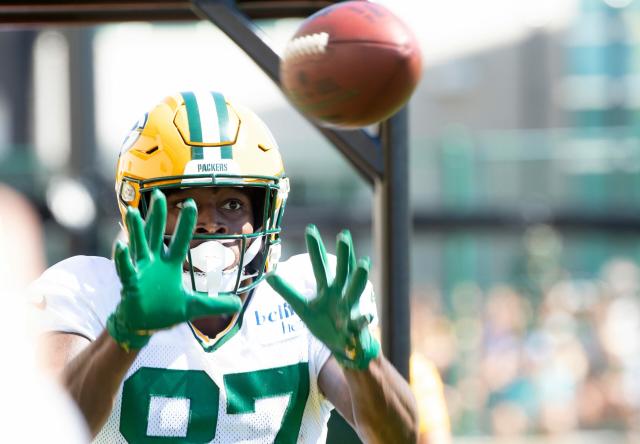 Packers WR Romeo Doubs is 'playing faster' and showing off chemistry with  Jordan Love