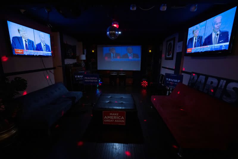 Women for Trump gather for a debate watch party in California