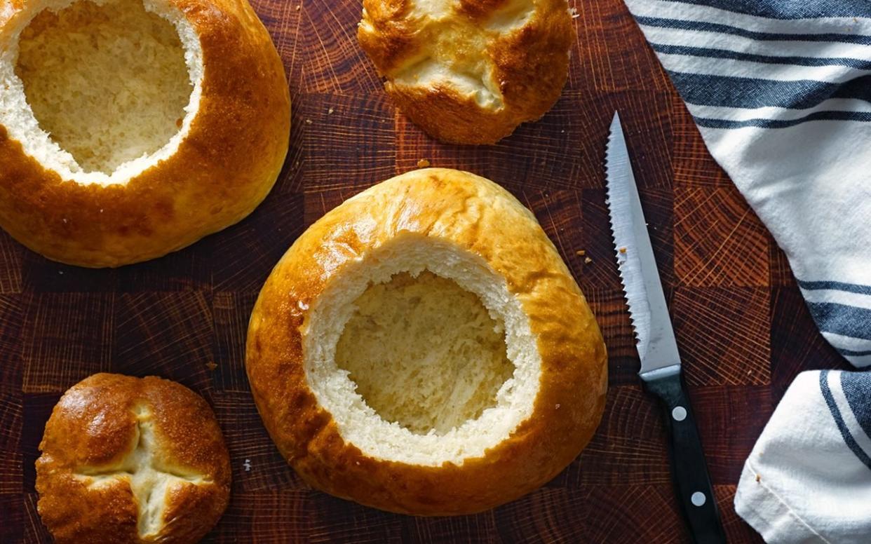 hollow panera copycat bread bowls ready for soup - option 2 copycat panera bread bowl