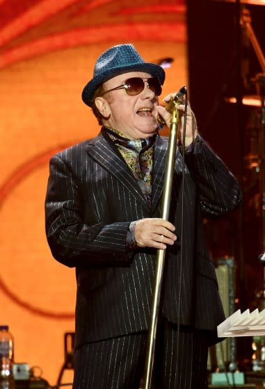 Van Morrison performs on stage during Music For The Marsden 2020