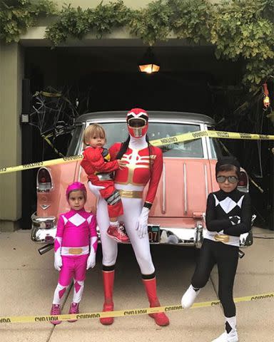 Kourtney Kardashian dressed up for Halloween with her three kids