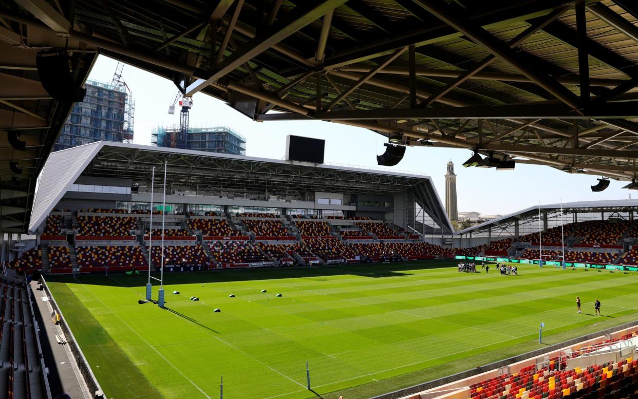 A general view of the Brentford Community Stadium where London Irish play - PA
