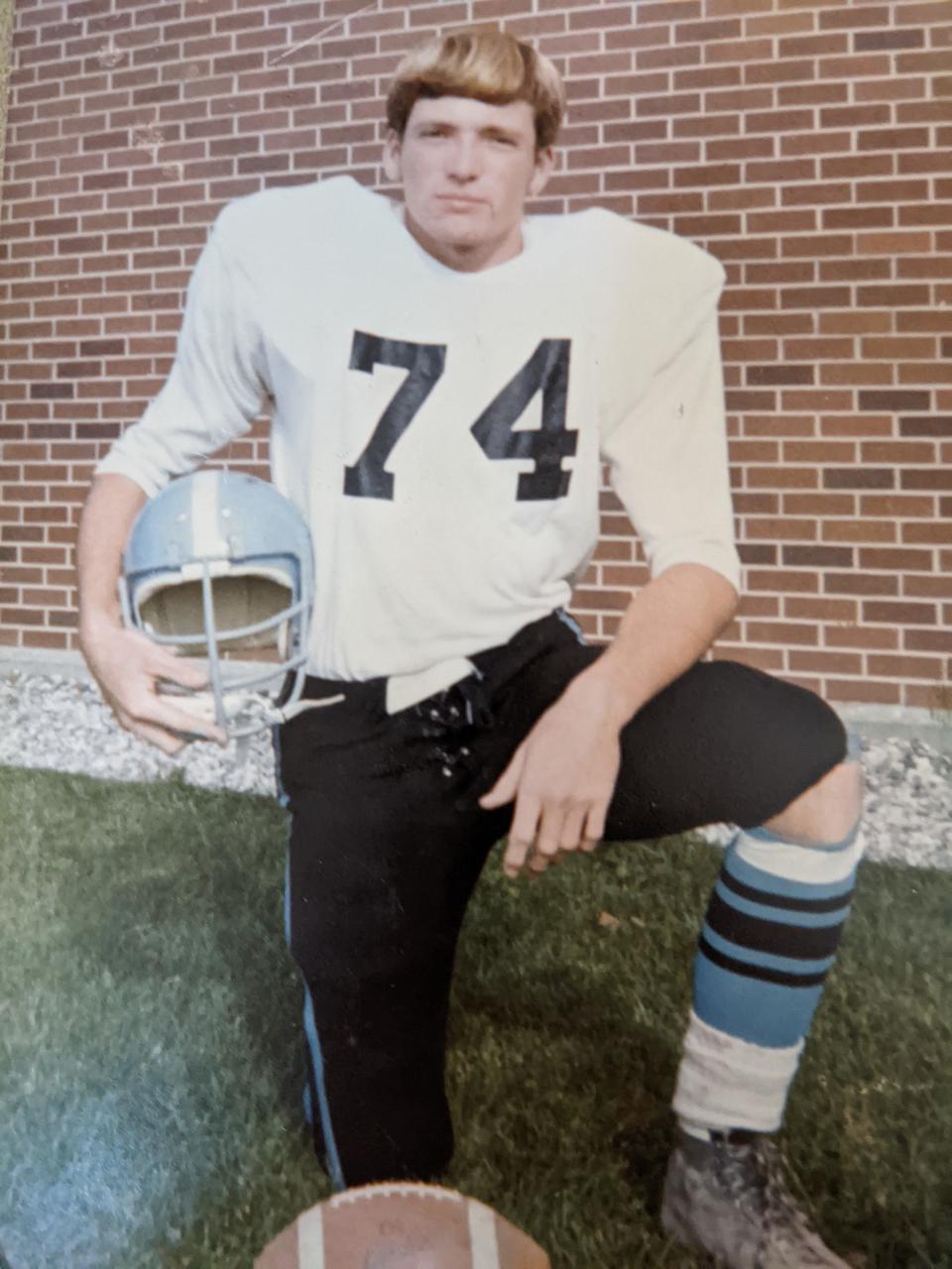 Douglas Brouwer in his high school football days.