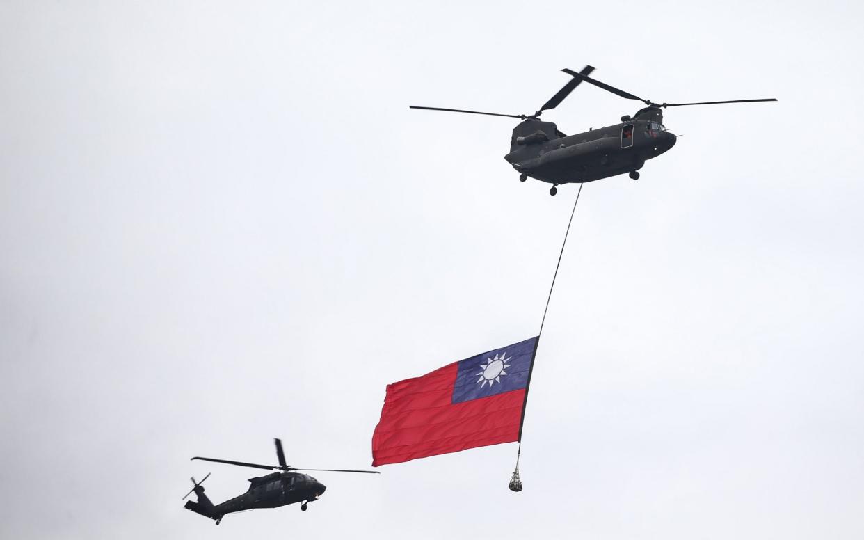 Taiwan showed off its own military prowess during National Day celebrations at the weekend - I-Hwa Cheng/Bloomberg