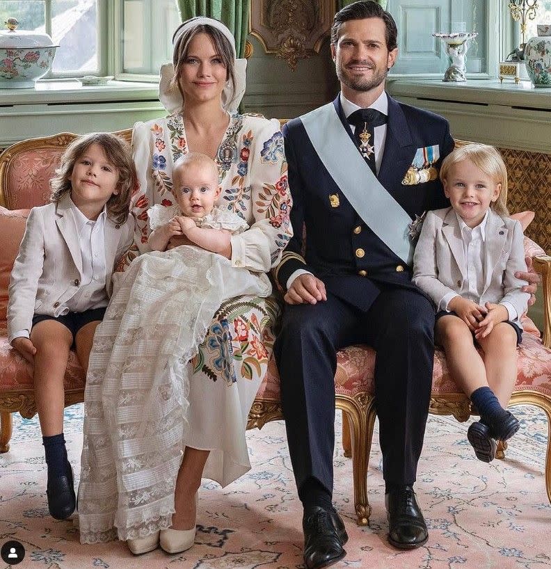 索菲亞王妃與菲利普王子育有3子。（翻攝自IG@sofia_princesssweden）
