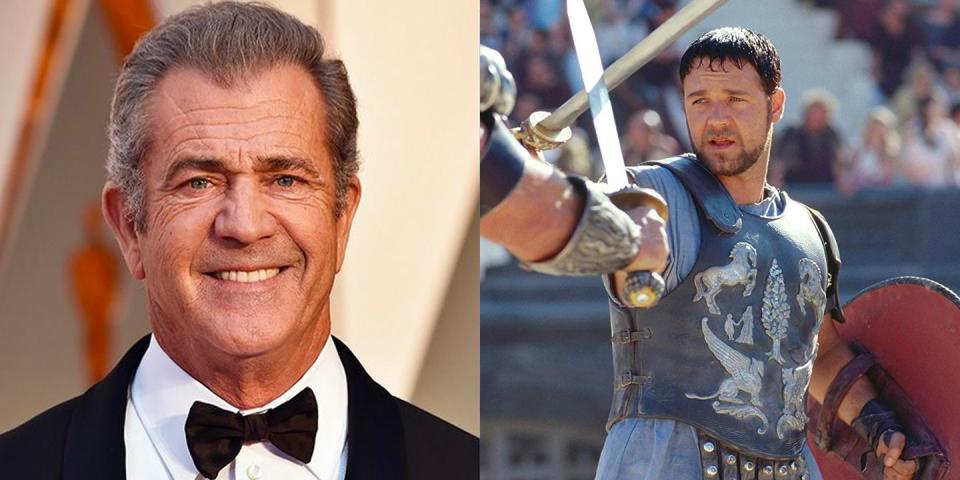 Mel Gibson – Maximus (Russell Crowe) in <i>Gladiator</i>