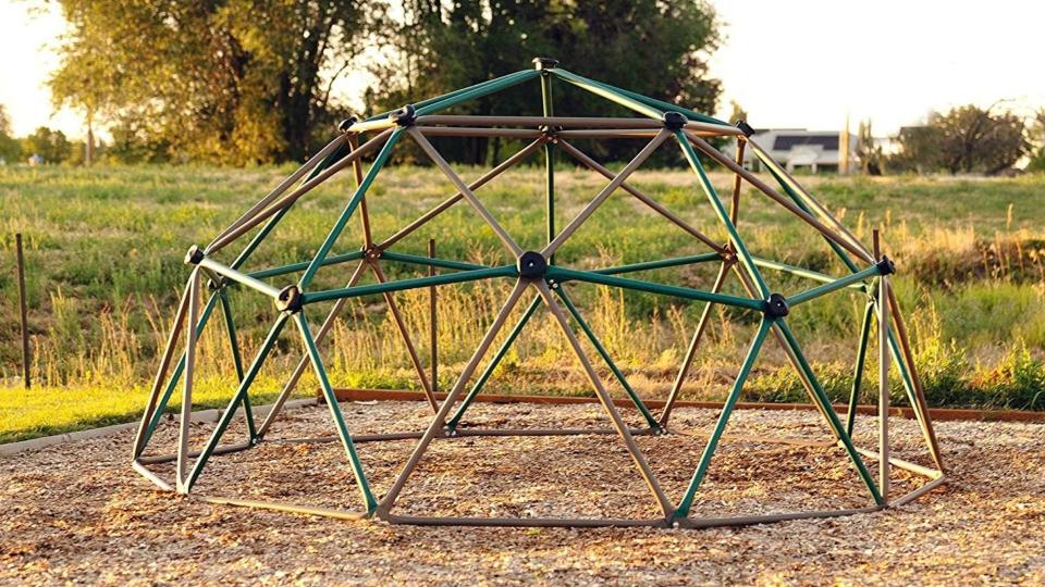 Your kids will love climbing and hanging from this sturdy backyard climbing dome.