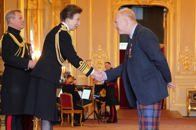 Alex McLeish talks to the Princess Royal