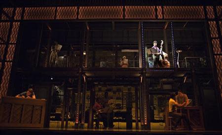 Performers sing onstage during the "Beautiful - The Carole King Musical" press preview at the Stephen Sondheim Theatre in New York, November 21, 2013. REUTERS/Carlo Allegri