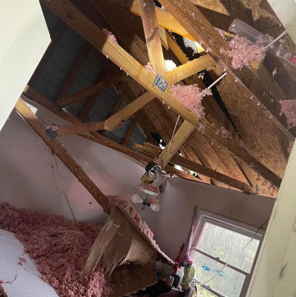 A tornado touched down in Wilkes County, causing heavy damage to homes and businesses in the area.