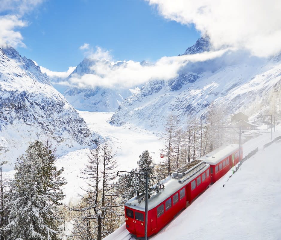 The train to Montenvers is a narrow gauge rite of passage. <p>Max Coquard-Bestjobers</p>