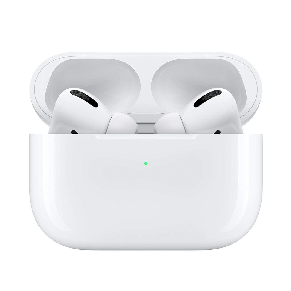 <p><strong>Apple</strong></p><p>amazon.com</p><p><strong>$169.99</strong></p><p><a href="https://www.amazon.com/dp/B07ZPC9QD4?tag=syn-yahoo-20&ascsubtag=%5Bartid%7C10063.g.34804742%5Bsrc%7Cyahoo-us" rel="nofollow noopener" target="_blank" data-ylk="slk:Shop Now;elm:context_link;itc:0;sec:content-canvas" class="link ">Shop Now</a></p><p>Yes, the ultimate holiday gift — <a href="https://www.amazon.com/dp/B07PXGQC1Q?tag=syn-yahoo-20&ascsubtag=%5Bartid%7C10063.g.34804742%5Bsrc%7Cyahoo-us" rel="nofollow noopener" target="_blank" data-ylk="slk:Apple AirPods;elm:context_link;itc:0;sec:content-canvas" class="link ">Apple AirPods</a> and Apple AirPods Pro are both already on major markdowns in advance of Black Friday. You'll save $55 on this <a href="https://www.bestproducts.com/tech/gadgets/a29666788/apple-airpods-pro-review/" rel="nofollow noopener" target="_blank" data-ylk="slk:premium pair;elm:context_link;itc:0;sec:content-canvas" class="link ">premium pair</a>, so if there's someone on your list who's been eyeing them, there's no better time to splurge. </p><p>Apple AirPods Pro offer superior active noise cancellation, so they can fully jam out with brilliant immersive sound, and feature advanced adaptive EQ technology that automatically tunes the music to the shape of your ear.</p><p><strong>More: </strong><a href="https://www.bestproducts.com/lifestyle/g376/top-christmas-gift-ideas/" rel="nofollow noopener" target="_blank" data-ylk="slk:Top Christmas Gifts That Will Satisfy Anyone on Your List;elm:context_link;itc:0;sec:content-canvas" class="link ">Top Christmas Gifts That Will Satisfy Anyone on Your List</a></p>