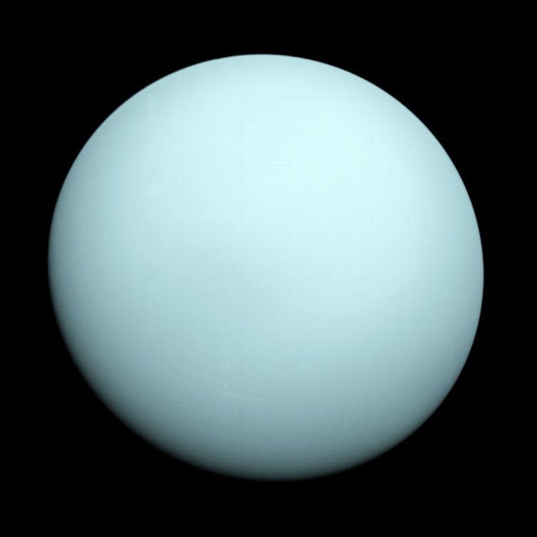 <span class="caption">Uranus seen by Voyager 2.</span> <span class="attribution"><span class="source">NASA/JPL-Caltech</span></span>